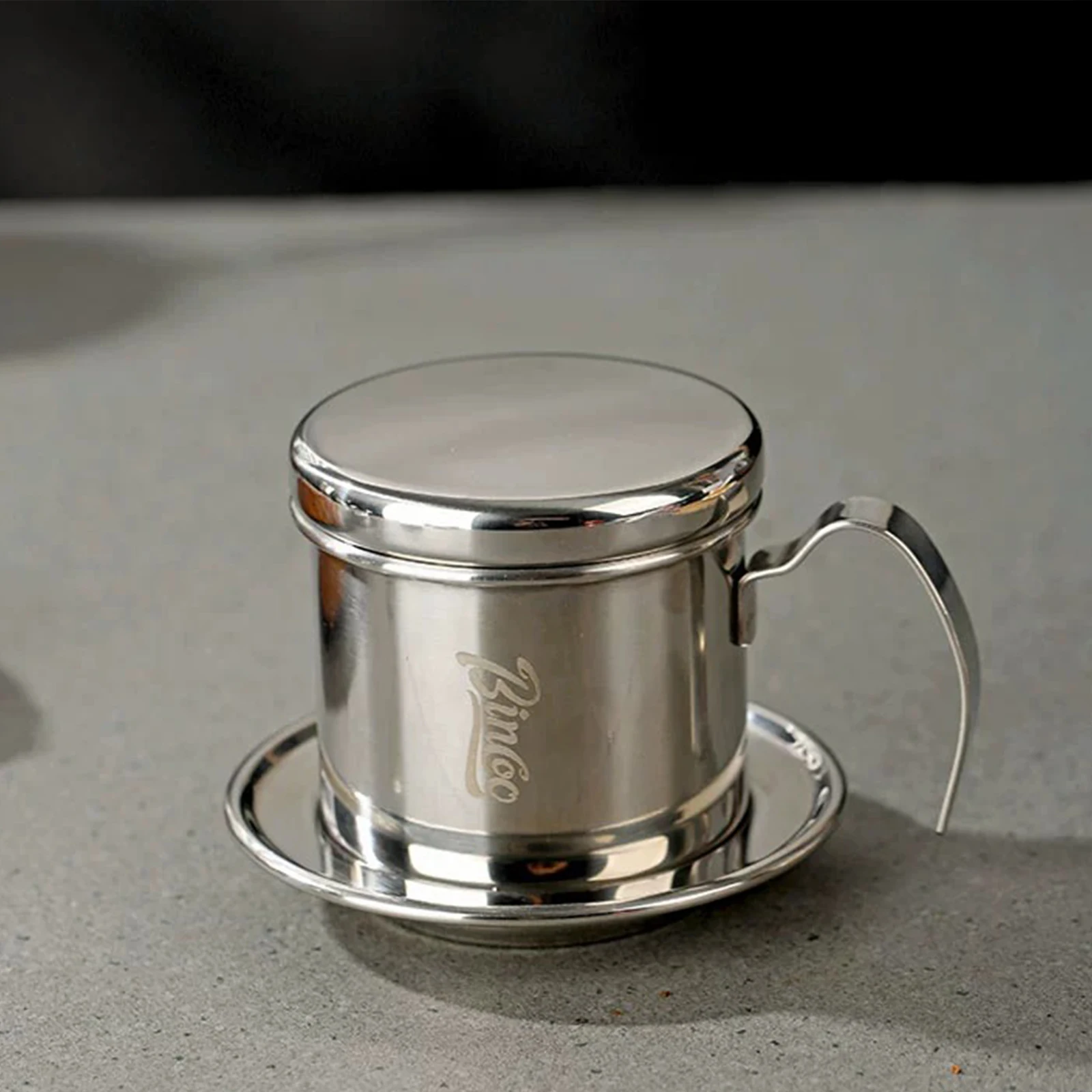 منقط القهوة الفيتنامية المحمولة صانع القهوة المنقط للمقهى التخييم بار الصحافة كوب دليل المساعدة الدائم صب على هدية #4