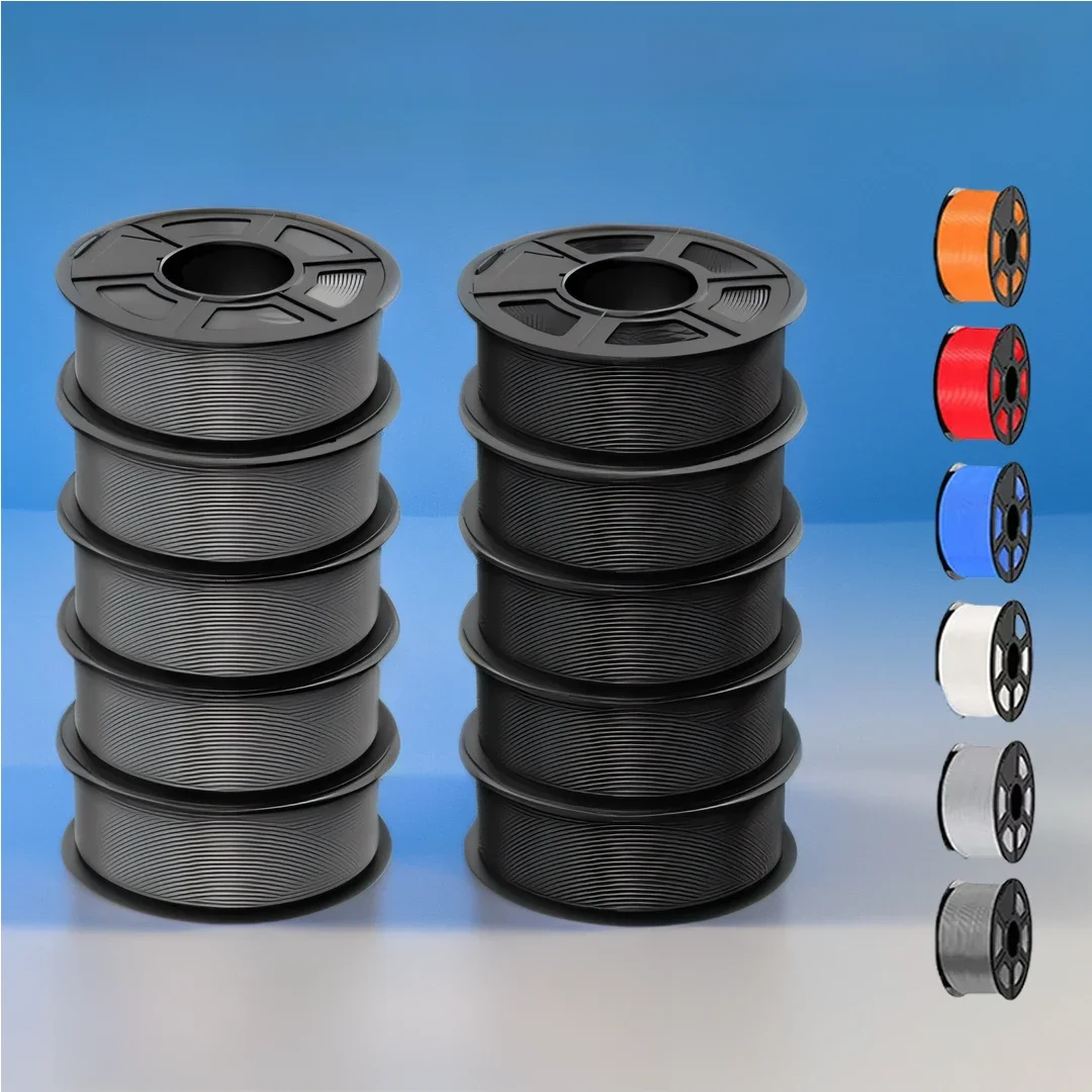 JAYO 3D PETG/PLA/PLA+ Filament 1,75 mm +/-0,02 mm Filament 5/10 Rollen für Bambu FDM 3D-Drucker,