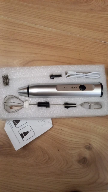 Portable Electric Milk Frothers Handheld Blender Cappuccino Cream Egg Beater Food Blender USB Mini Coffee Maker Whisk Mixer photo review