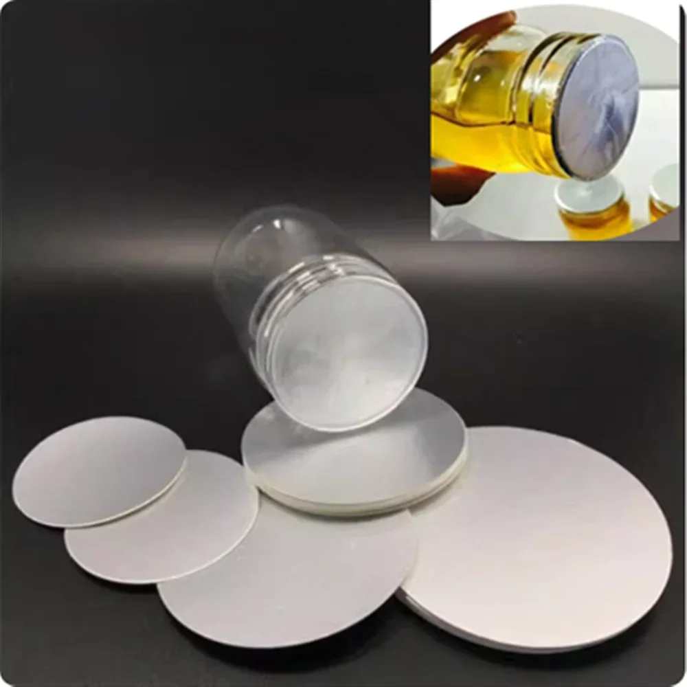 Doublures de couvercle en papier d'aluminium, scellage parduction de papier d'aluminium, taille personnalisée, outils de scellage de bouteilles en plastique PP PET