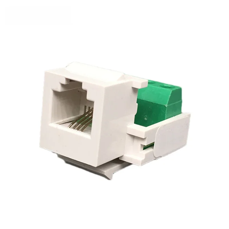 CAT3 RJ11 Wring Wire Keystone Moduły telefoniczne 4 linie Gniazdo telefoniczne Wtyczka Złącze Wkładka do panelu telekomunikacyjnego Panel czołowy — zdjęcie 2