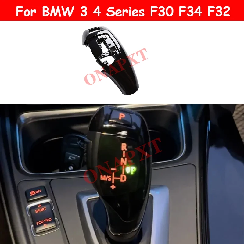 Piano Black Gear Knob Shift Lever Cover Replacement LHD RHD Interior Accessories For BMW 3 4 Series F30 F34 F32