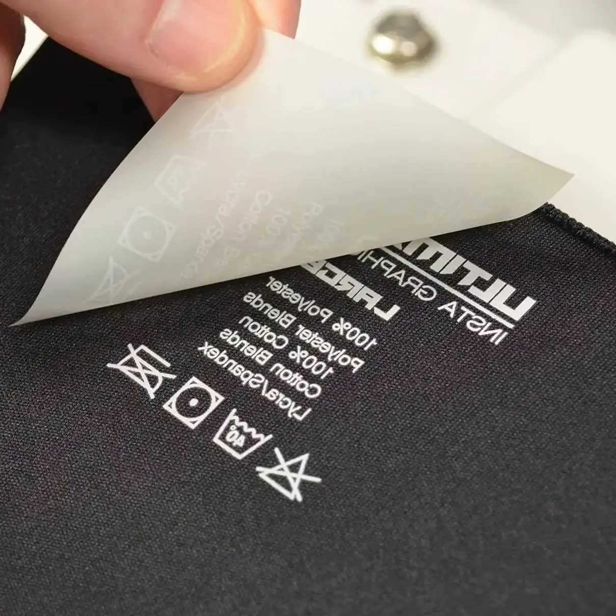 100pcs Wholesale Custom Heat Transfer Labels Iron on Tagless Washable Neck Label Logo Printing for Clothing