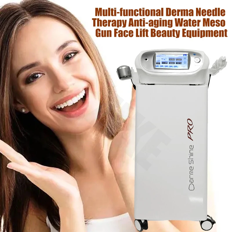 High Quality 3rd Derma Needle Therapy Anti-aging Water Meso Gun Face Lift Beauty Equipment With Trolley