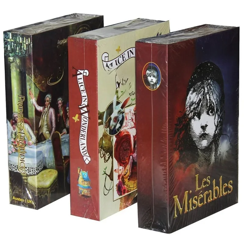 New 2025 Book Safes Secret Simulation Bookcase Security Metal Hidden Home Cash Money Jewelry Locker Safe Storage Box With Lock