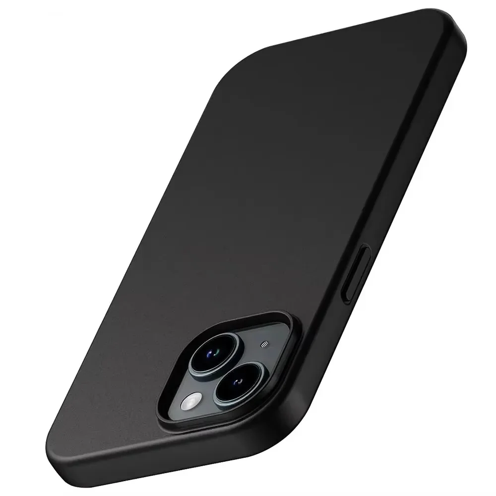 Coque souple en silicone pour iPhone, coque arrière noire unie, luxe 256, iPhone 16 15 14 Plus 13 12 Mini 11 Pro XS Max X Poly SE 2 3 7 8 Plus