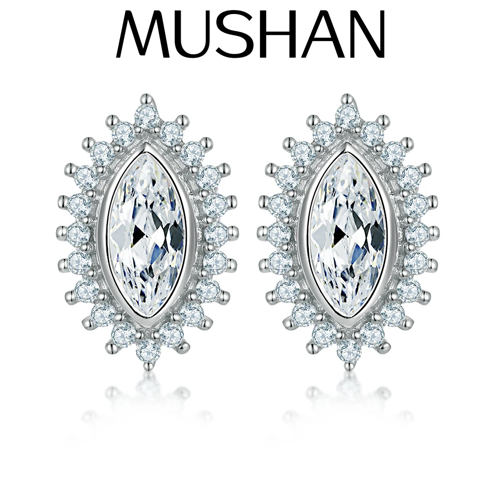 

Серьги MuShan из стерлингового серебра 925 пробы с кубическим цирконием 5А, с застежкой-лапкой, для дневного ношения, женские, с позолотой 18К, изысканные ювелирные изделия