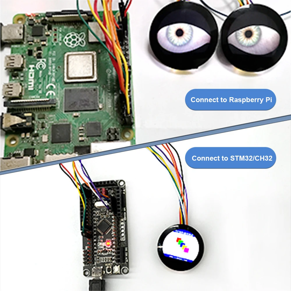 Imagem -03 - Módulo de Exibição Redondo Ips Spi Tft 096 Pixel 240x198 St7789 para Arduino Esp32 Mega2560 Raspberry pi C51 Ch32 Stm32