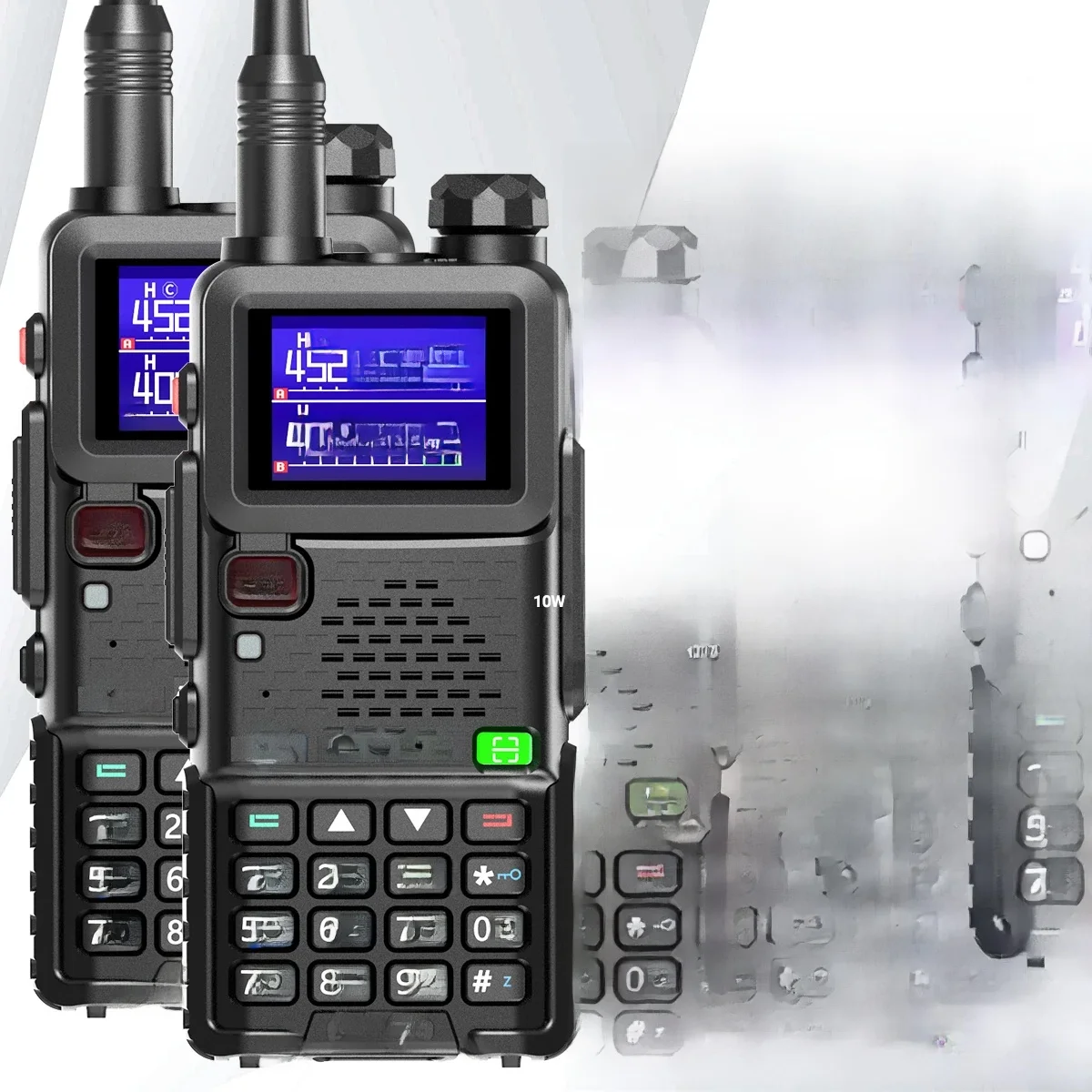 2PCS UV-5RH 10W Air Band Walkie Talkie Draadloze Kopieerfrequentie 999CH Type-C NOAA Lange afstand NOAA VOOR Baofeng UV-5R K5 Ham Radio - afbeelding 2
