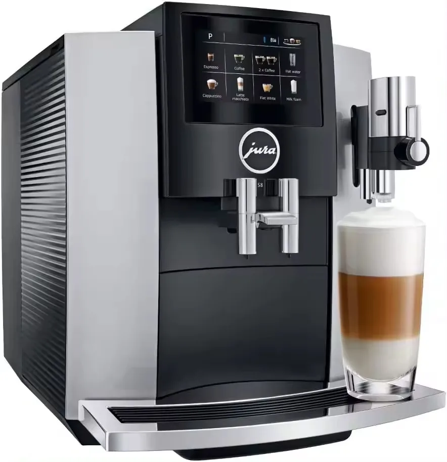 Authentic Jura S8 Automatic Coffee Machine 64 oz, Moonlight Silver