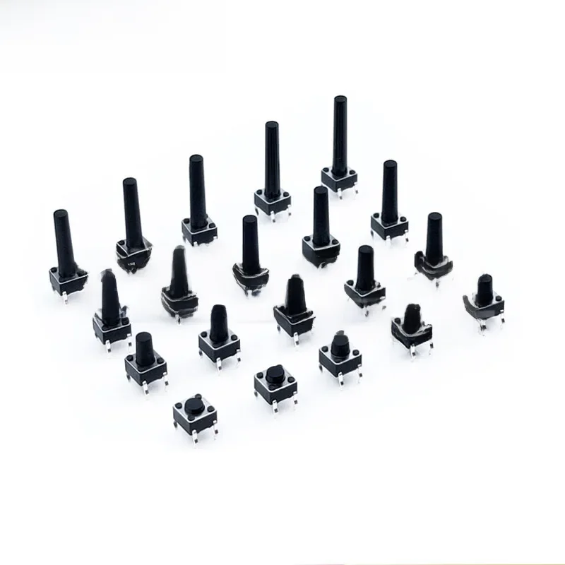 Przełącznik dotykowy 6x6x4.3 4.5 5 6 9 16MM 4PIN Tact Push Button Micro Switch Direct Plug-in Self-reset DIP Top Copper Through Hole — zdjęcie 2