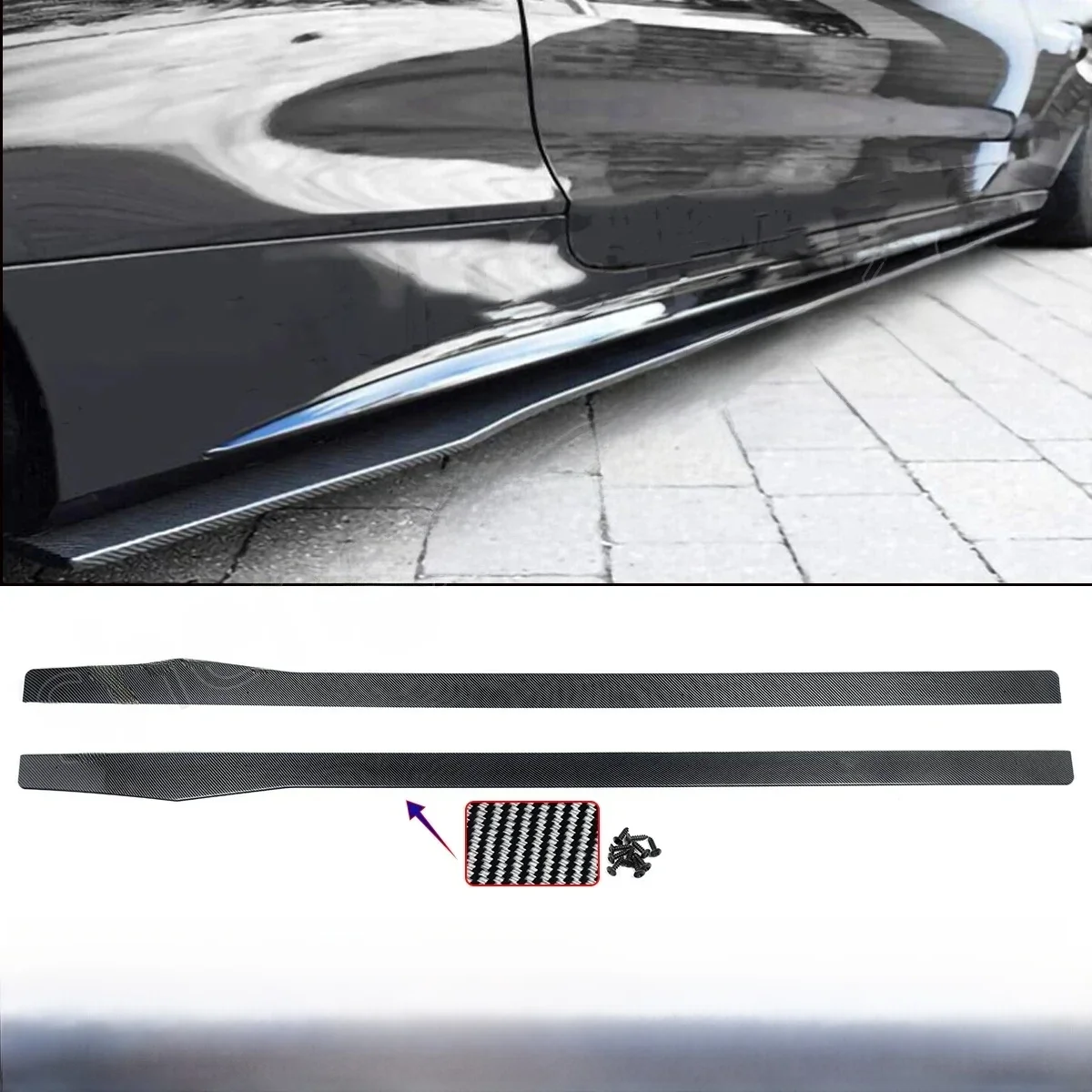Voor Mercedes C Klasse W205 C205 A205 Amg Stijl Zijschorten Verlengbladen 2014-2021 - afbeelding 2