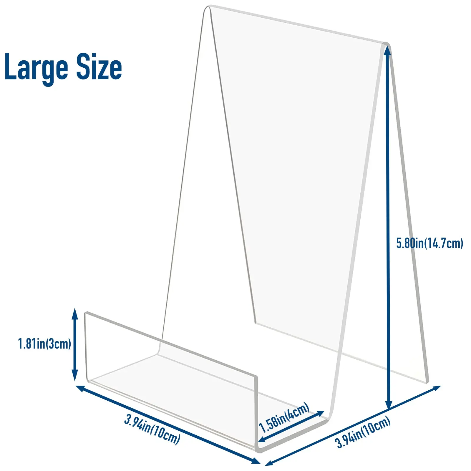 Book Display Stand Transparent Acrylic Book Handle Desktop Bookshelf Vertical Book Transparent Display Stand