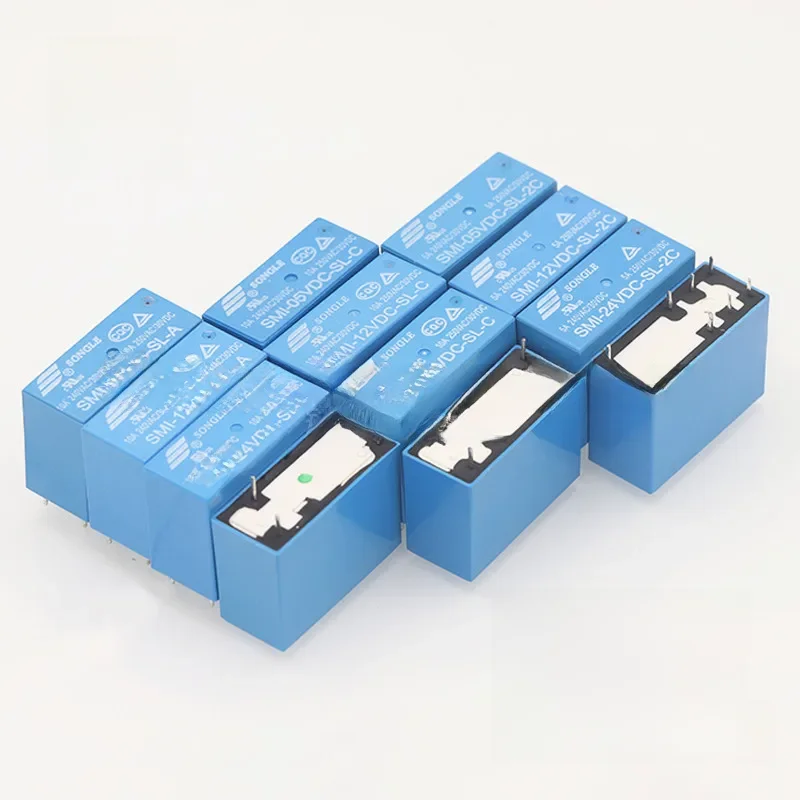 Relais de puissance SMI-05V 12V 24VDC -SL-2C SMI-05VDC-SL-A SMI-12VDC-SL-C SMI-24VDC-SL-2C 10A 4/5/8PIN 5V 12V 24V, 5 pièces, nouveau, Original