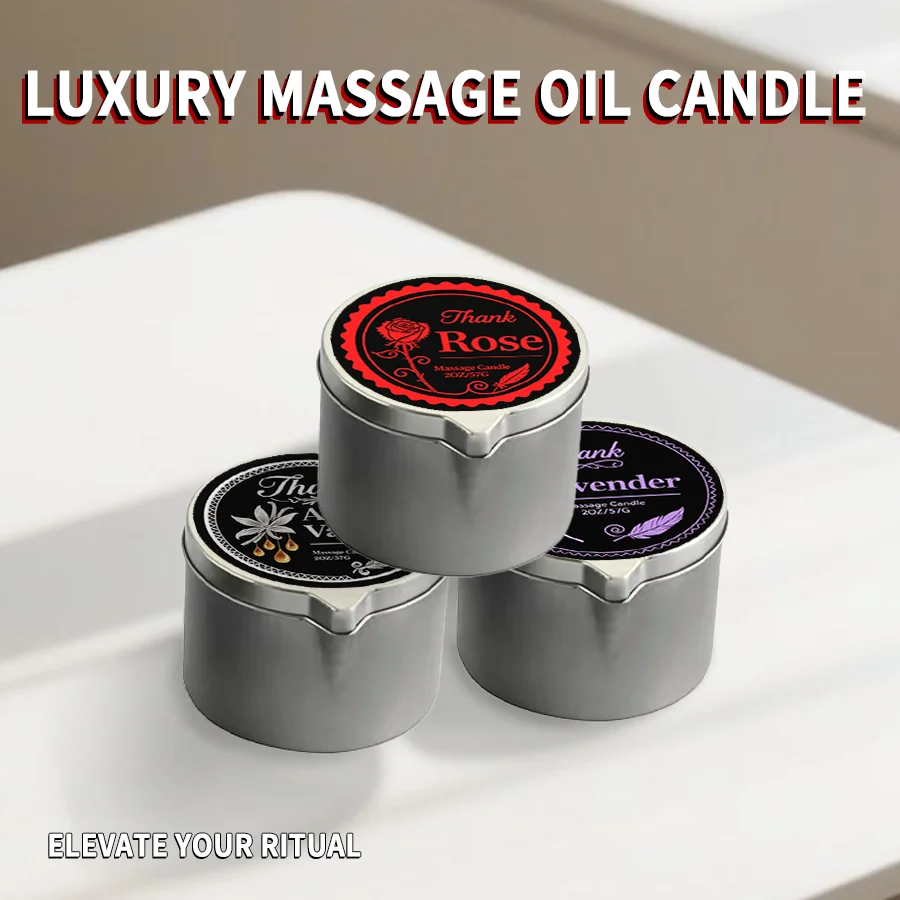 9Pcs Massage Candle Gift Set, 2oz Soy Wax Massage Oil Candles in Tin, Lavender Rose Amber Vanilla Scented Candle Set with Essential Oil, Body Moisturizing Aromatherapy Candles for Spa Nail Salon Massage, Green Gift Box for Women Her Birthday Wedding