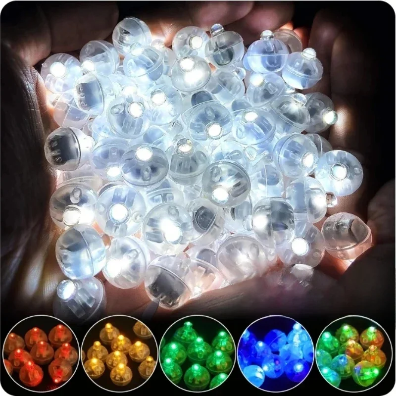 100/10 pièces Mini LED ballon lumière coloré clignotant lumineux gobelet boule lampe lanterne lumière noël décorations de fête de mariage