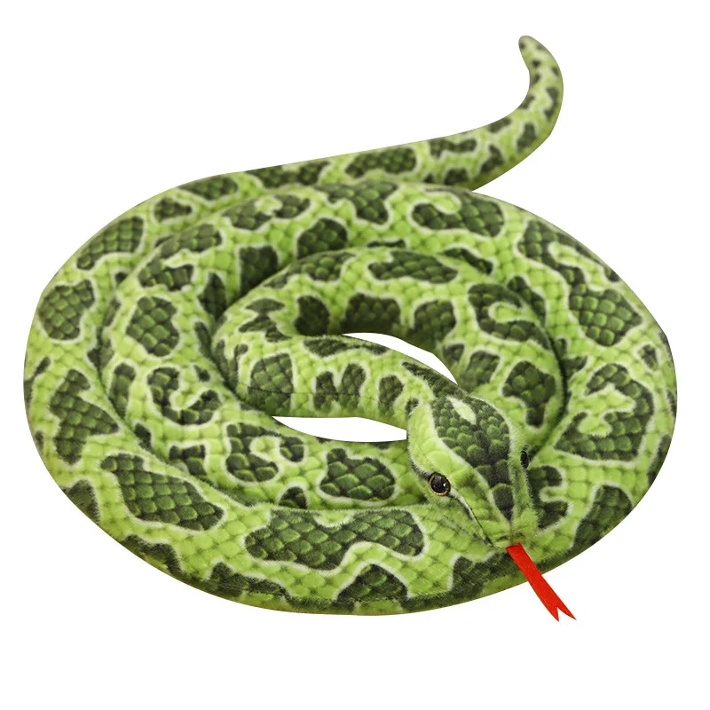 Simulated Snake Plush Toy Python Cobra Doll Rag Doll Coiled Snake Party Decoration Halloween Decoration Plush Toy