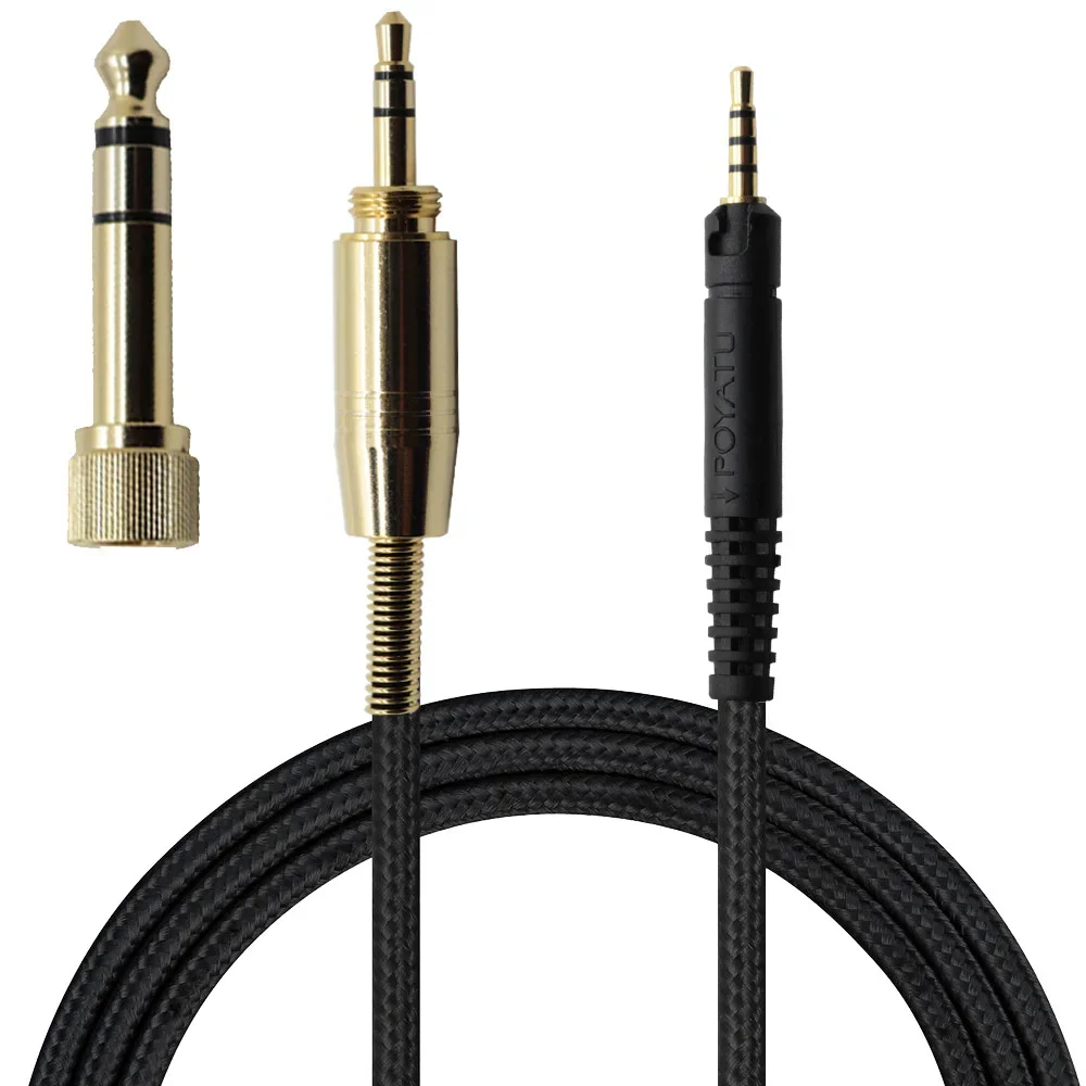 Poyatu 3.5mm kabel do Sennheiser HD569 HD579 HD559 HD 599 HD599 słuchawki kable aktualizacja wymiana przewód z 6.35mm adapter — zdjęcie produktu 7