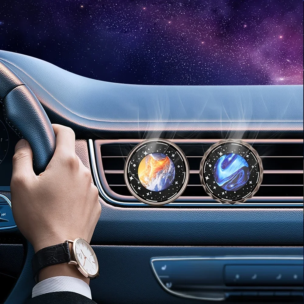 Car Air Vent Fragrance Clip Car Air Outlet Perfume Planet Series Styling Rotation Auto Air Freshener Parfume Aroma Long Lasting