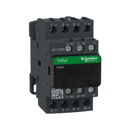 LC1DT25B7C LC1-DT25B7C LC1DT25B7 Contactor, TeSys Deca, 4P(4 NO), AC-1, 0 to 440V, 25A, 24VAC 50/60Hz coil