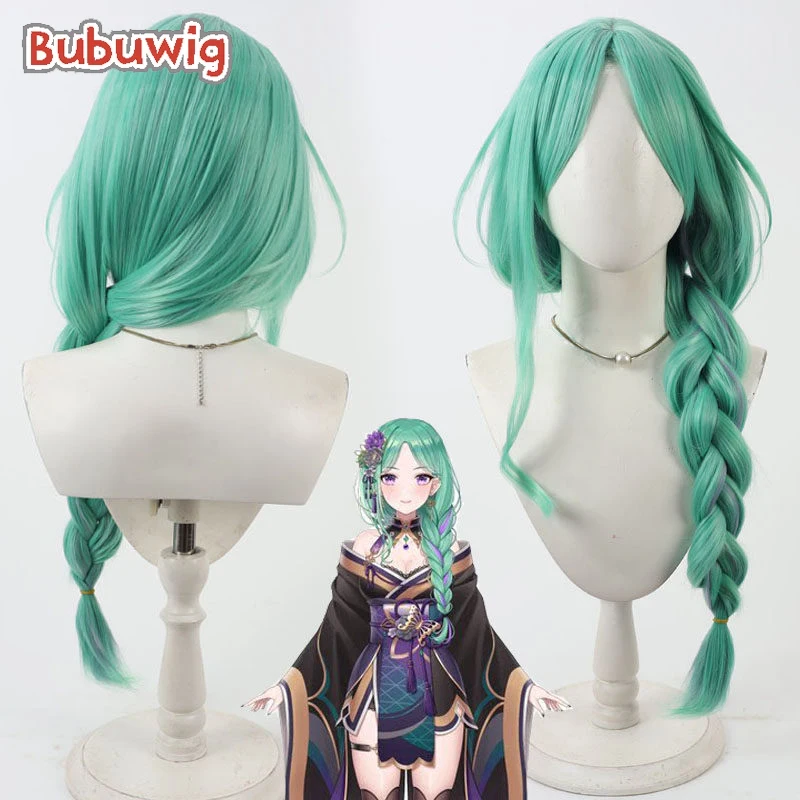 bubuwig-synthetic-hair-yakumo-beni-cosplay-wigs-virtual-youtuber-yakumo-beni-70cm-green-mixed-purple-braided-wig-heat-resistant