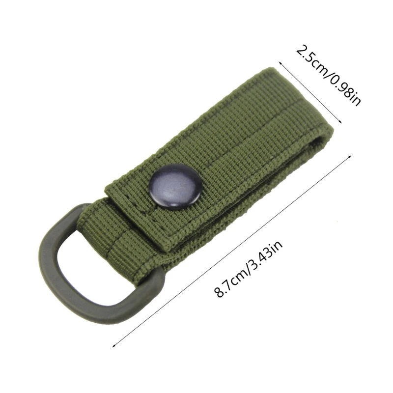 5pcs Carabiner Nylon Key Hook Webbing Buckle Hanging System Molle Belt Buckle Clip Hanging Camping Backpack Accessories