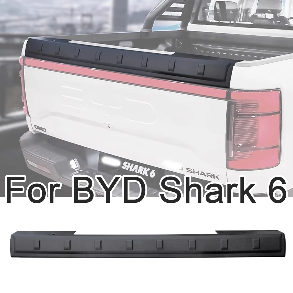 

For BYD Shark 6 Modified Rear Trunk Wing strip guard and tailgate protective strip aileron Wing Black
