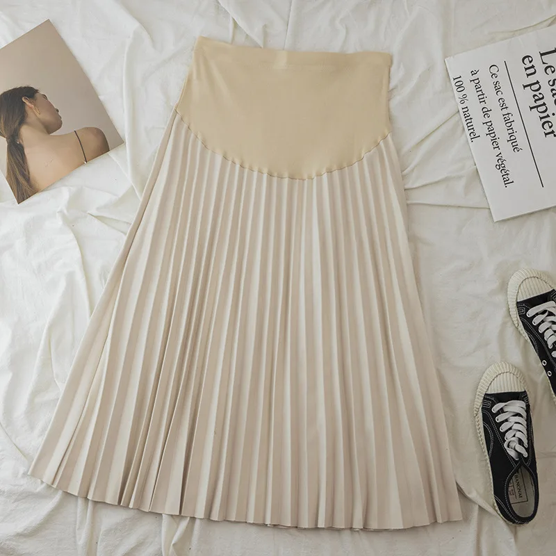 Winter moederschap jurk voor zwangere vrouwen hoge taille rokken moederschap broek geplooide jurk vestidos zwangerschap kleding plus size