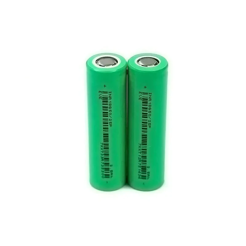 EVE 100pcs 18650 3.7v 2500mah Rechargeable Lithium-iron Cylindrical Battery for Solar Street Light