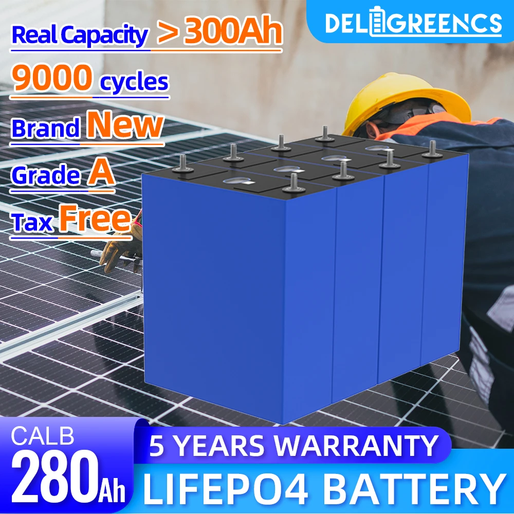 Lifepo4 CALB 280Ah 300AH 9000 Cycles Battery Grade A 12V 24V 48V Power Bank Batteries Rechargeable Battery Cells For DIY Solar