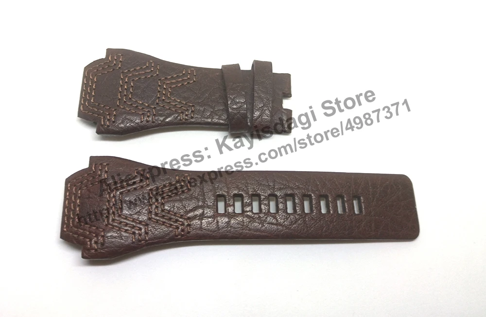 Compatible. Diesel DZ1267 , DZ1268 - 24mm Brown Genuine Leather Watch Strap Band