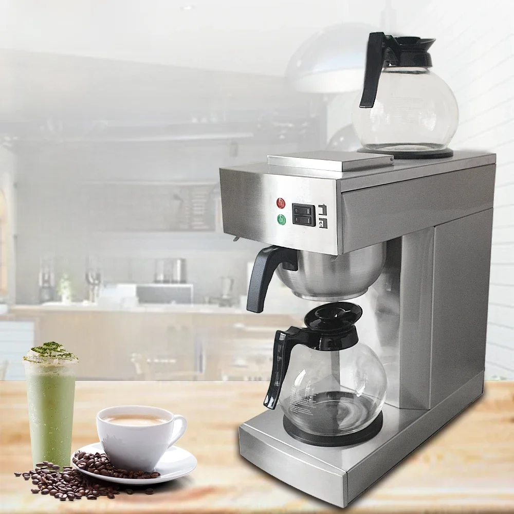 Xeoleo-máquina de café comercial automática, com prato quente, cafeteira americana, faz café