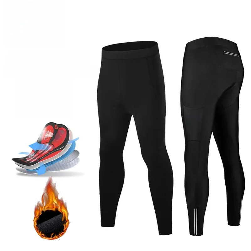 AliExpress X-TIGER Men's Bike Pants Winter Warm Mountain Bicycle Tights With Back Pockets Coolmax 5D Gel Padded Cycling Long Trousers
