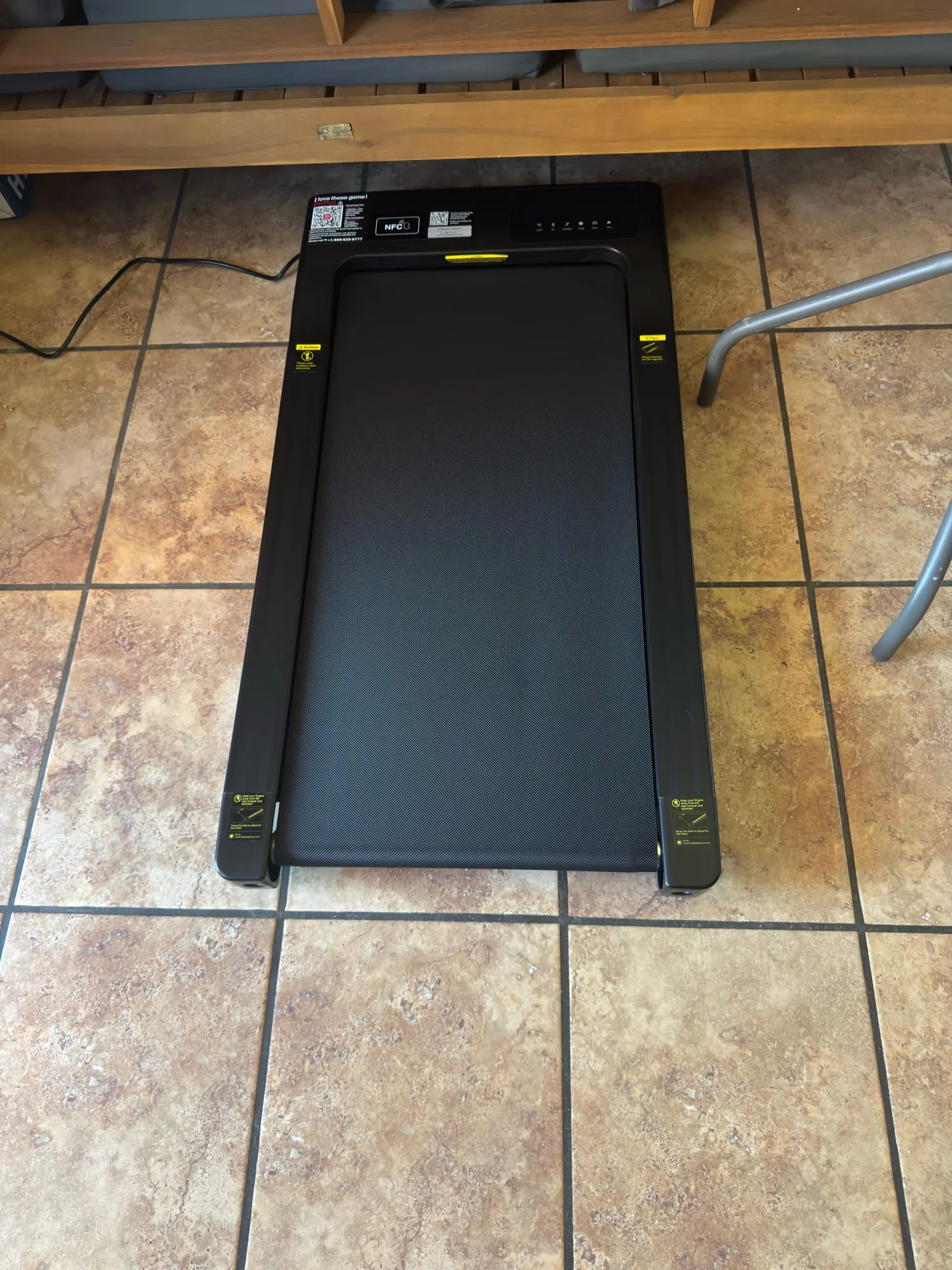 Superun 2in1 Walking Pad Treadmill Portable for Home&Office Under Desk 15.35*31.5in Belt Treadmill with Max 250lbs Quiet 45dB Treadmill photo review
