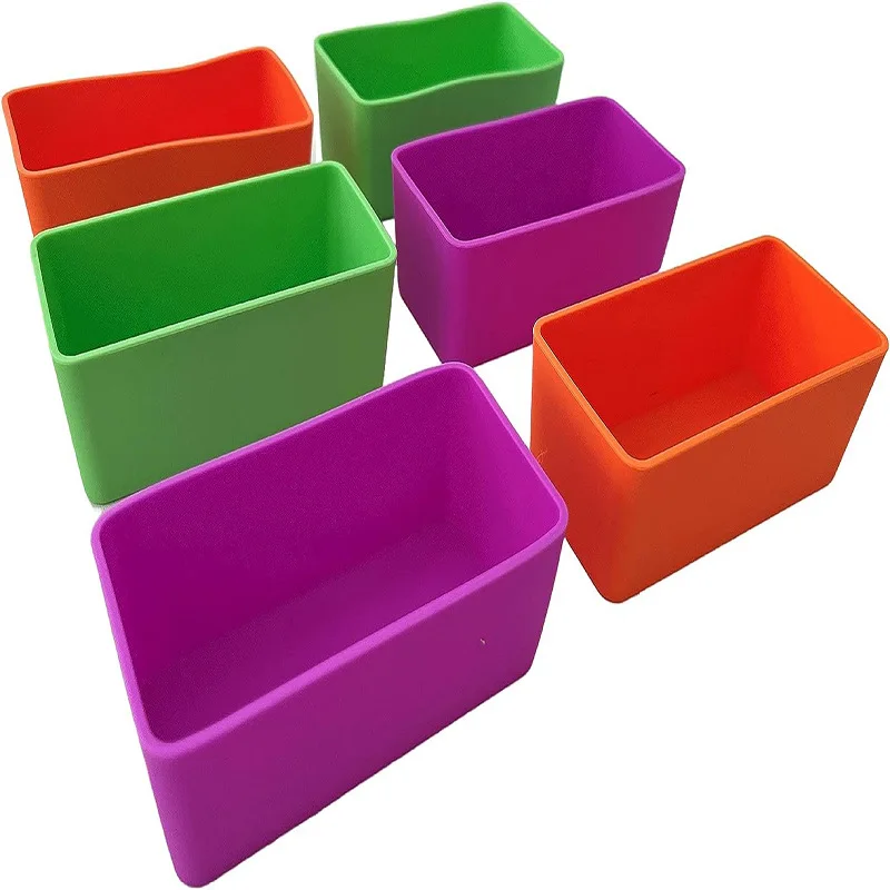 Silicone Lunch Box Microwaveable Household Square Salad Dressing Compartment Artifact Lunch Box for Kids