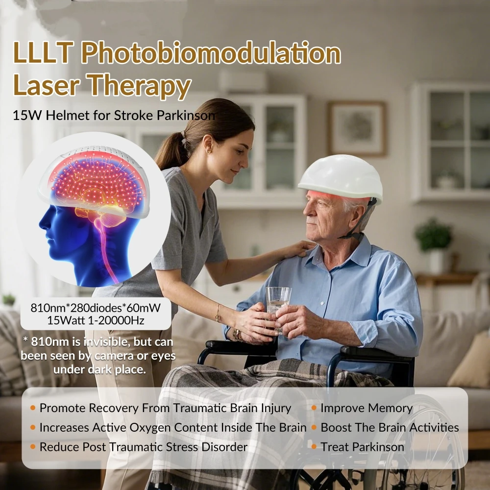 

Dawfek Professional 810nm Infrared Therapy Brain Photobiomodulation Helmet for Autism Aphasia Memory Loss