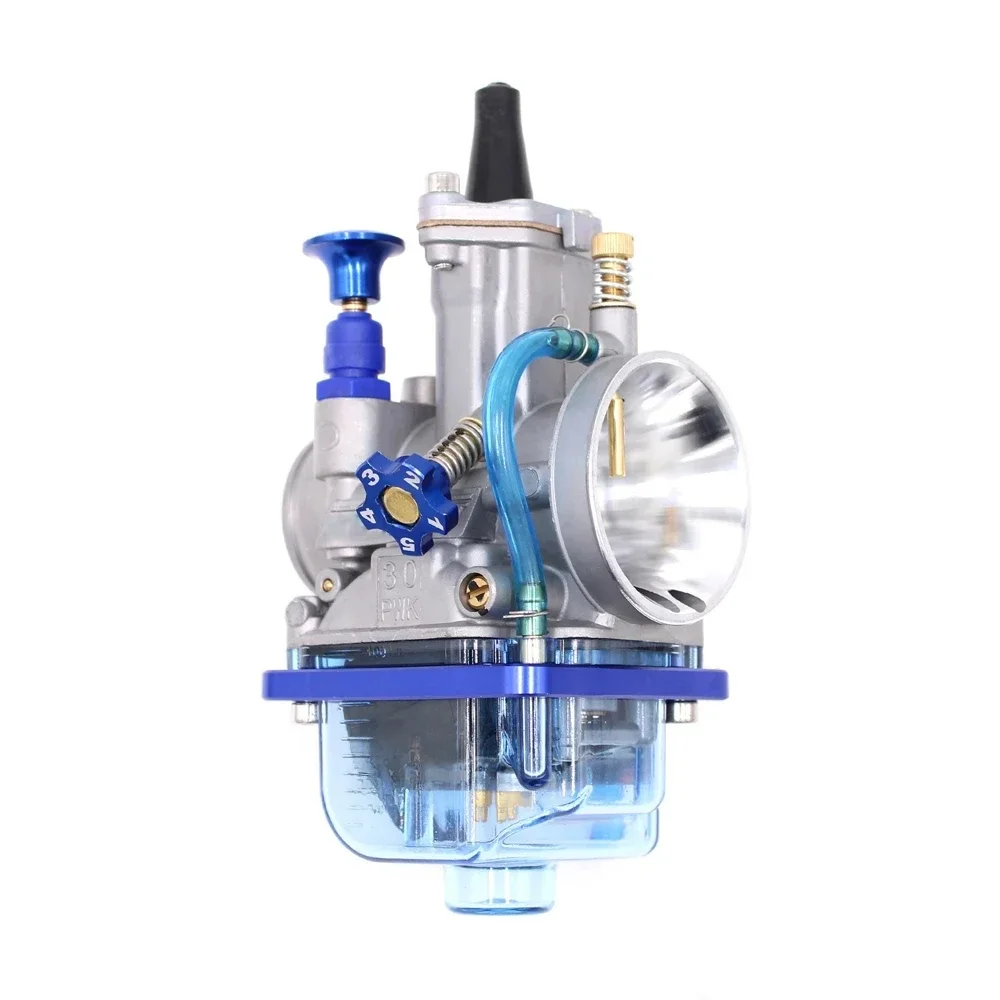 Carburateur de moto pour Keihin Koso OKO Power Jet PWK 24mm 26mm 28mm 30mm 32mm 34mm 2T 4T bol flottant bleu