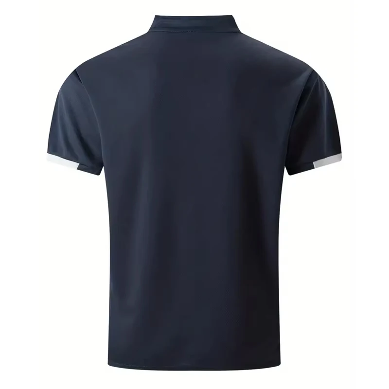 Men\'s Golf Shirt Golf Polo Work Casual Lapel Short Sleeve Basic Modern Color Block Patchwork Spring & Summer Regular Fit