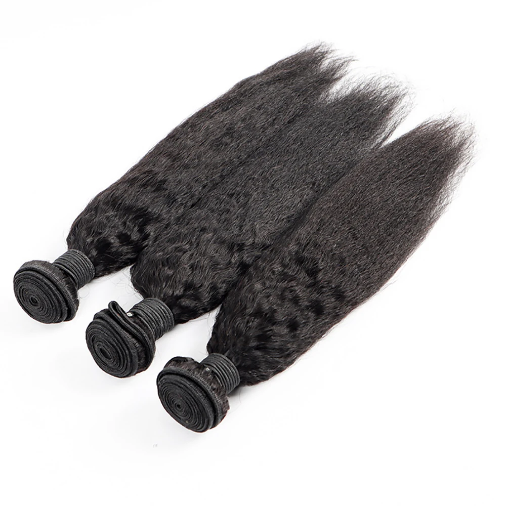 15A Kinky Straight Echthaar-Bündel, Echthaar-Extensions für Frauen, Brasilianische Haarwebart-Bündel, Top-Qualität, 3-7 Tage Lieferung – Detail 4
