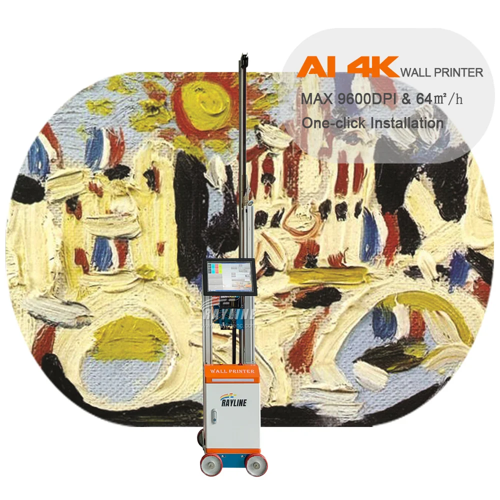 

Foldable Track AI 4K Wall Printer UV Inkjet Machine for Indoor Outdoor Wall Printing Vertical Digital Mural Art Machine