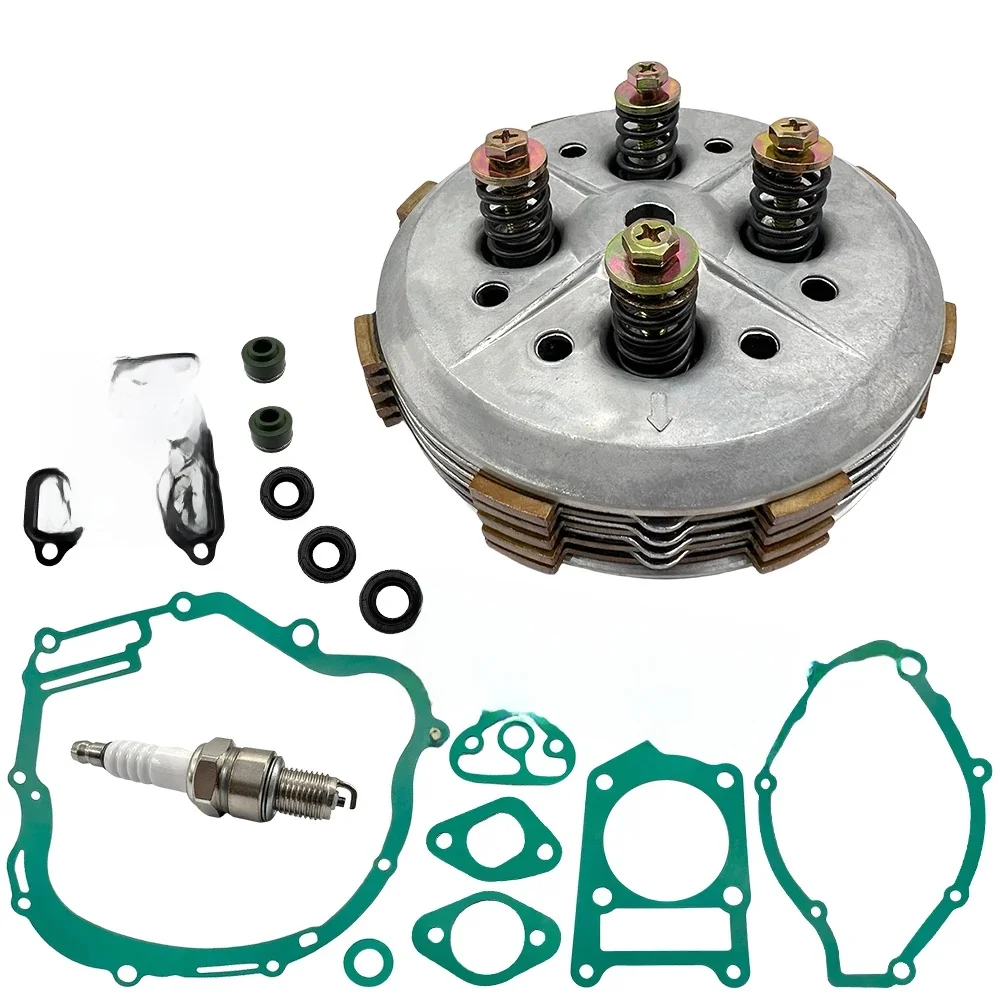 Zestaw sprzęgła Środkowa wewnętrzna piasta Zewnętrzna płyta dociskowa i kompletna uszczelka do Yamaha TTR125 TTR125 TTR125L TTR125E TTR125LE 2000-2023 — zdjęcie 2