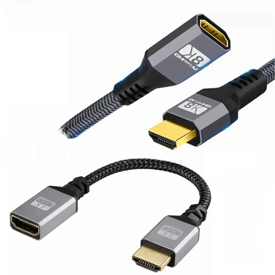 Przedłużacz 8K HDMI męski na żeński 1,5M/2M/3M HDMI 4K 3D 2.1v 1.4v Przedłużony kabel HDMI do telewizora HD LCD Laptop PS3 Projektor — zdjęcie produktu 6