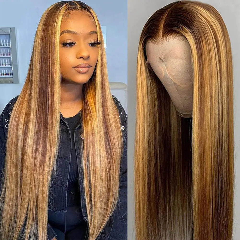 Ombre Lace Front Wigs Human Hair 13x4 Lace Front Wigs Human Hair Pre Plucked with Baby Hair Straight Lace Front Wigs Women