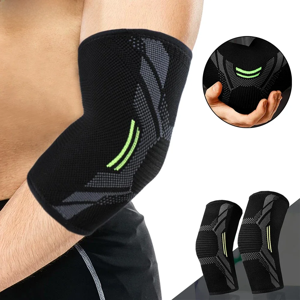 Support de coude élastique pour gymnastique, coussinet de protection pour coude, absorbe la sueur, Sport, basket-ball, volley-ball, Tennis, manchon de bras, attelle de coude