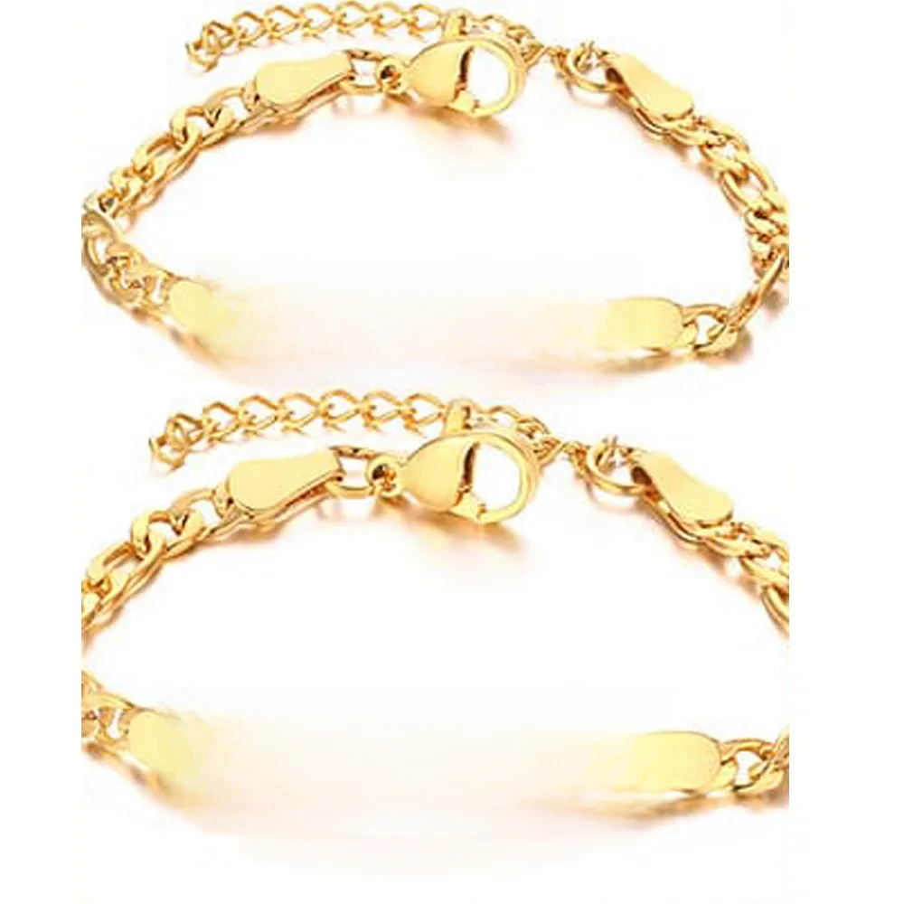 Bracelets en lien Figaro personnalisés avec noms de la colonne vertébrale gravés, bracelet JOSmooth, date d'anniversaire, cadeaux d'amour de famille, bijoux personnalisés