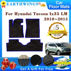 Car Floor Mats For Hyundai Tucson Ix35 LM 2010~2015 2011 2012 Carpets Footpads Rugs Cover Foot Pads Interior Accessories Sticker