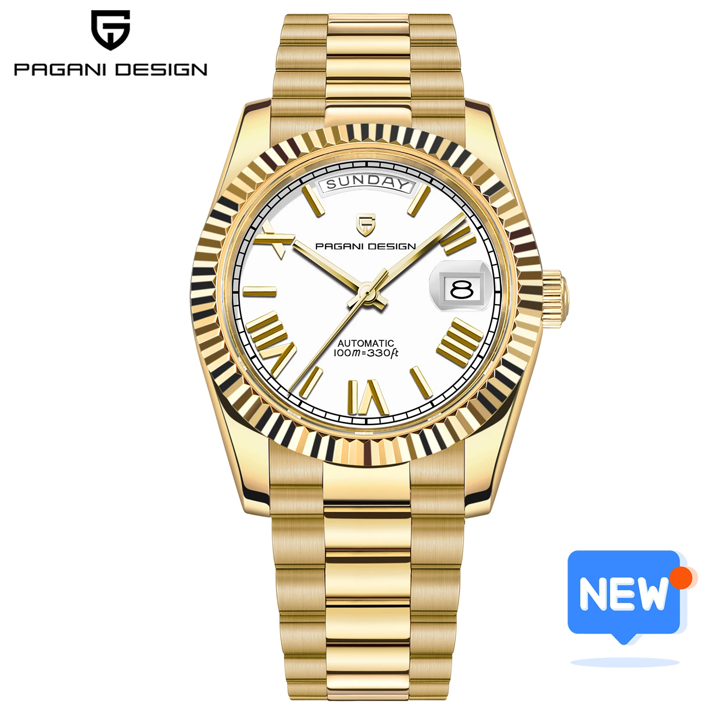 PAGANI DESIGN DD36 Goud Zwart Top Luxe Automatisch Horloge Mannen AR Saffier Mechanische Horloges Mannen Roestvrij stalen Horloge Mannen