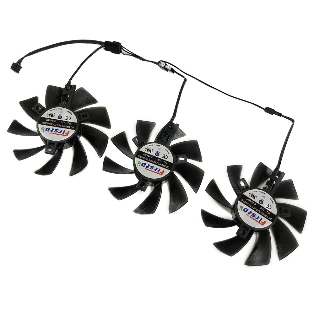 FDC10U12S9-C,GPU VGA Placa gráfica Ventilador, DIY Cooler,para Powercolor RX 5700 XT Red Devil 8GB GDDR6, Placas de Vídeo Refrigeração,3 peças por