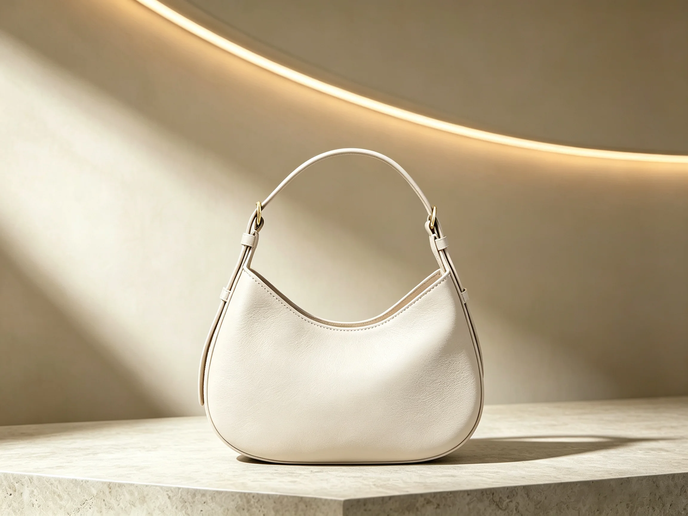 2026 New Women Minimal Crescent Underarm Bag Adjustable Strap Daily Shoulder Bag 26X18cm ZX8947