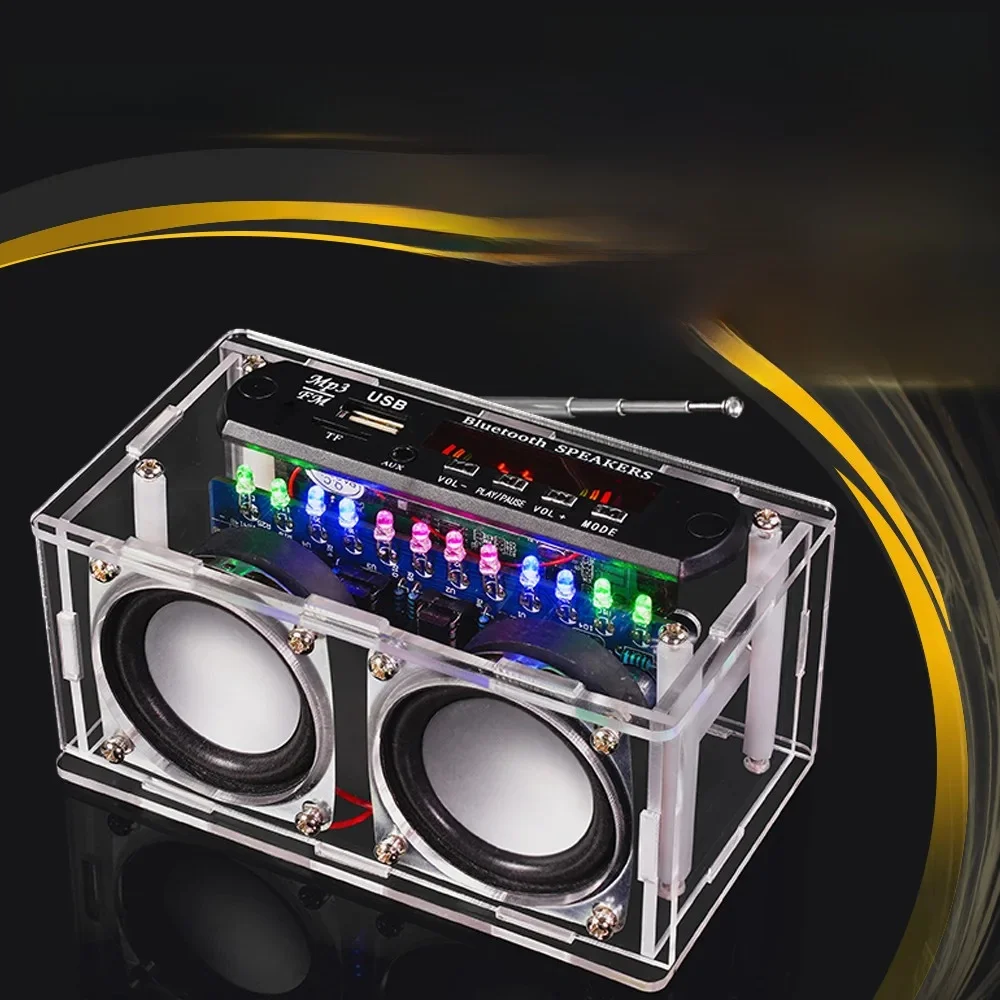 Zestaw głośników Bluetooth DIY z radiem FM 87.5-108MHZ DIY projekt lutowania praktyka zestaw elektroniczny montaż lutowniczy U Disk TF — zdjęcie 2